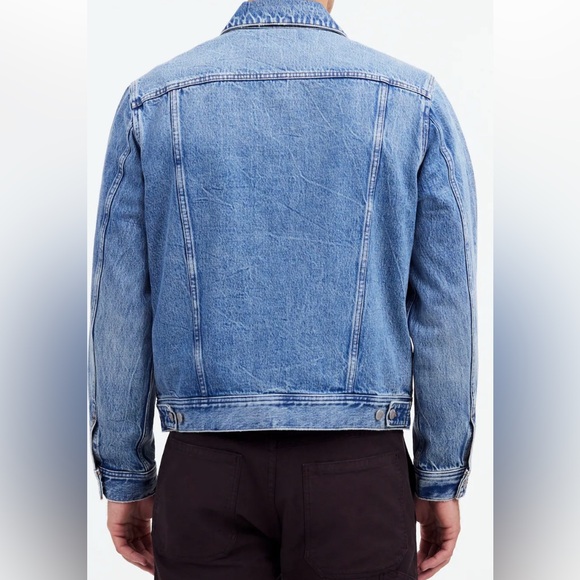 Madewell Men’s Denim Trucker Jacket Size L Excellent Condition Pre-Owned - Picture 4 of 12